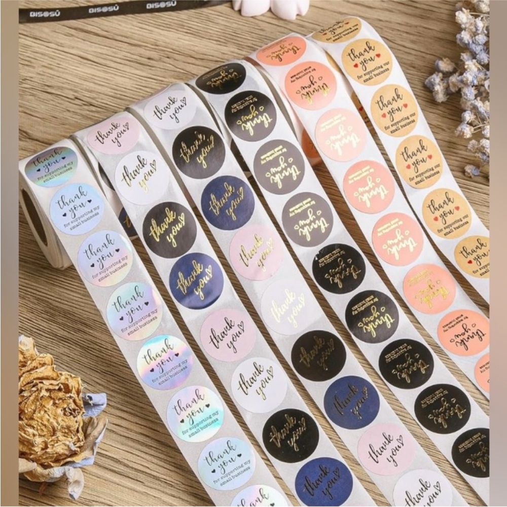 BuyNow✨️Thank You 1”Stickers 500roll - Picture 2 of 5